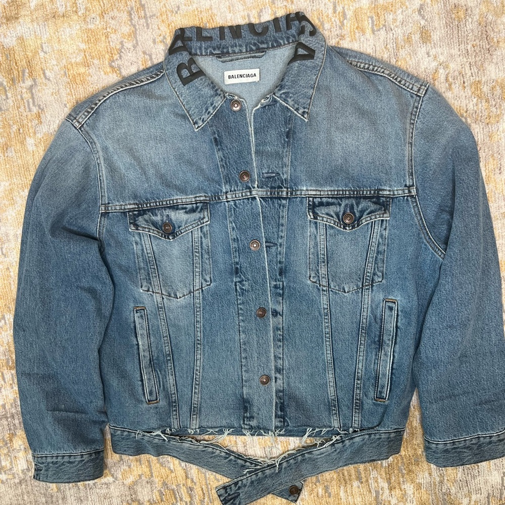 Balenciaga Oversized Denim Jacket Size 34 (XXS)